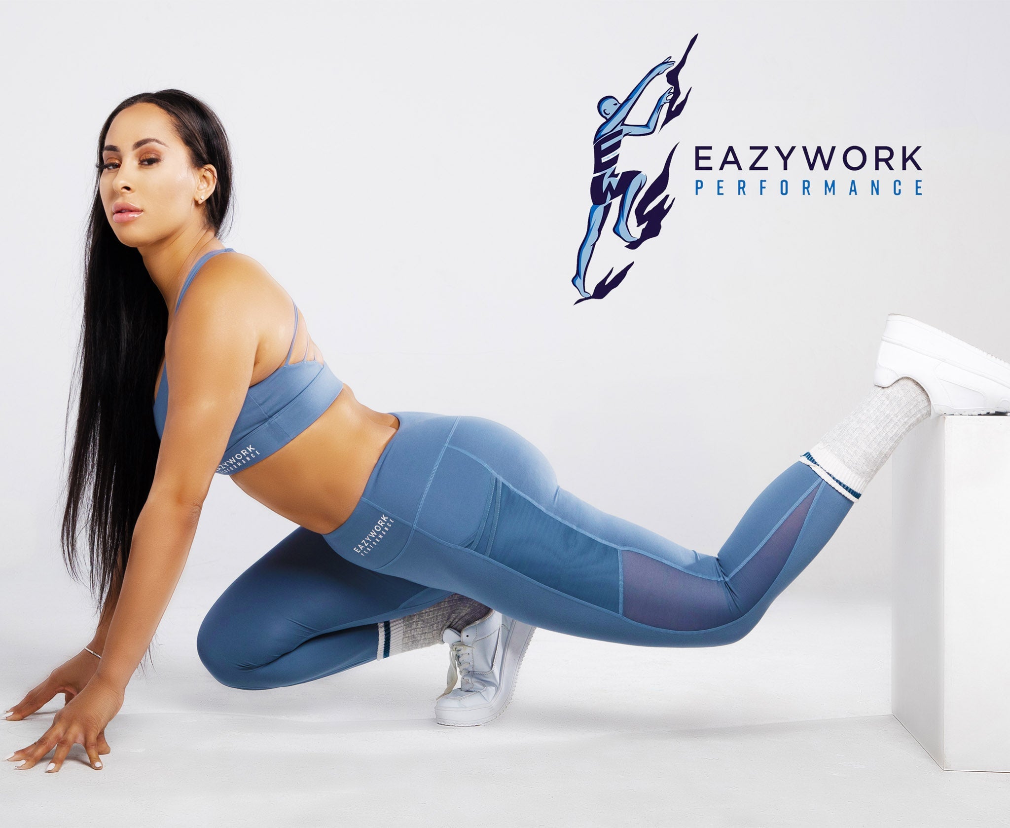 Gymshark Women's Energy+ Seamless Leggings - Steel Blue (Size